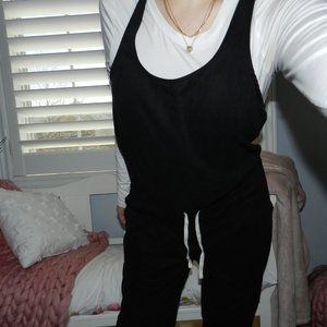 TNA - Black, Casual Jumpsuit with Drawstring Waist